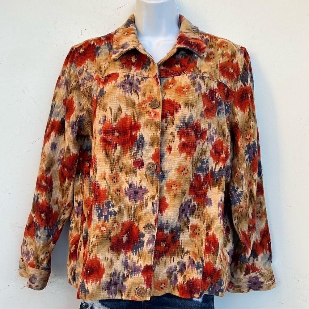 Coldwater Creek Cotton Button Down Jacket size PM